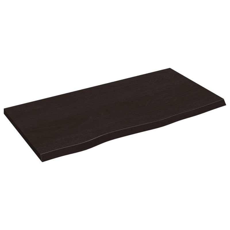vidaXL-Piano-Tavolo-Grigio-Scuro-80x40x4cm-Rovere-Massello-Trattato