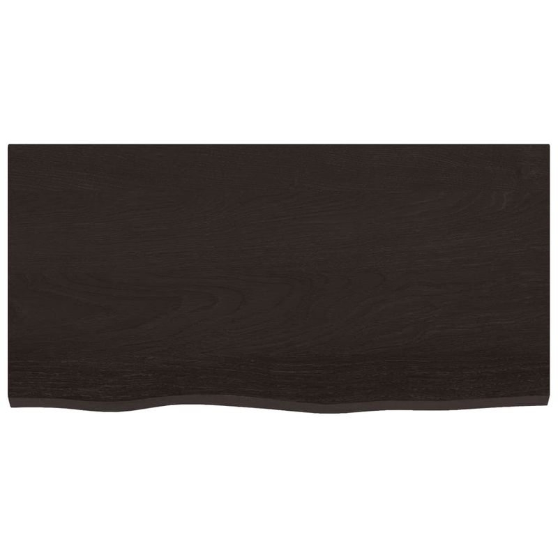 vidaXL-Piano-Tavolo-Grigio-Scuro-80x40x4cm-Rovere-Massello-Trattato