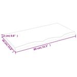vidaXL-Piano-Tavolo-Grigio-Scuro-80x40x4cm-Rovere-Massello-Trattato