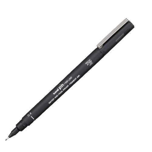 UNI-MITSUBISHI-Pin-fineliner-nero-punta-0.4mm-Uni-Mitsubishi