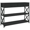 vidaXL-Tavolino-Consolle-Nero-100x28x75-cm-in-Legno-Multistrato