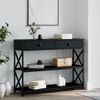 vidaXL-Tavolino-Consolle-Nero-100x28x75-cm-in-Legno-Multistrato