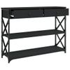 vidaXL-Tavolino-Consolle-Nero-100x28x75-cm-in-Legno-Multistrato