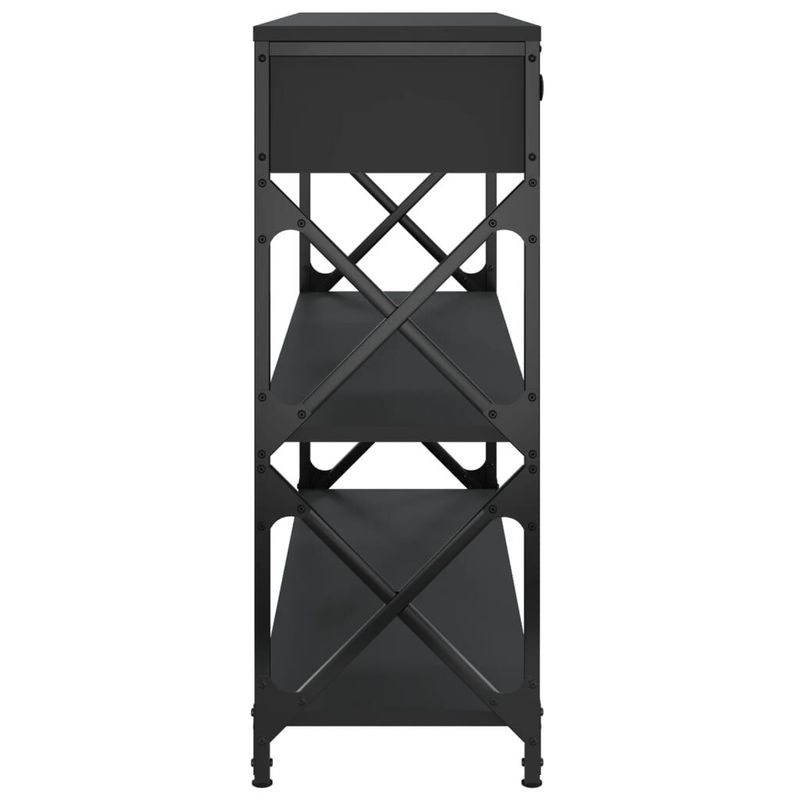 vidaXL-Tavolino-Consolle-Nero-100x28x75-cm-in-Legno-Multistrato