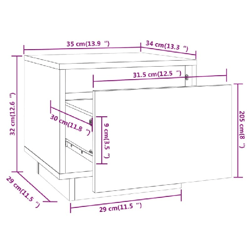 vidaXL-Comodino-35x34x32-cm-in-Legno-Massello-di-Pino