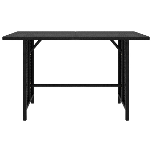 Tavolo-da-Pranzo-da-Giardino-Nero-110x70x65-cm-in-Polyrattan