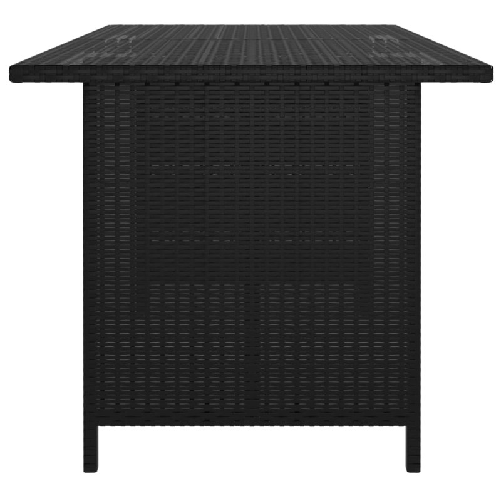 Tavolo-da-Pranzo-da-Giardino-Nero-110x70x65-cm-in-Polyrattan