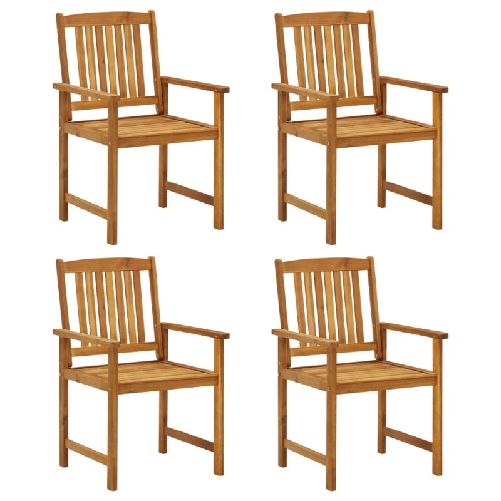 vidaXL-Sedie-da-Giardino-4-pz-in-Legno-Massello-di-Acacia