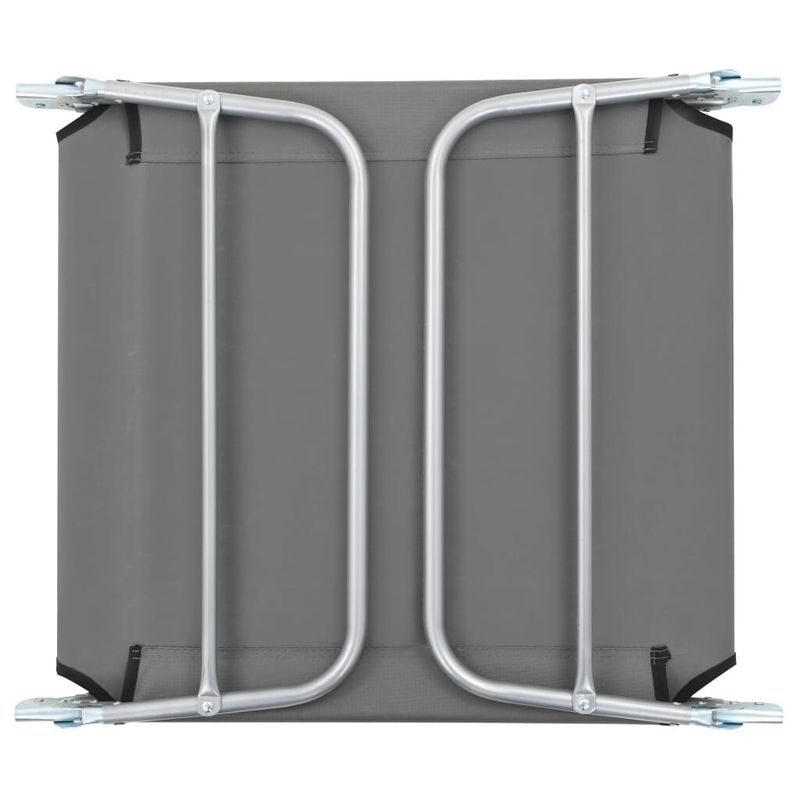 vidaXL-Lettini-Prendisole-Pieghevoli-2-pz-in-Acciaio-e-Tessuto-Grigio