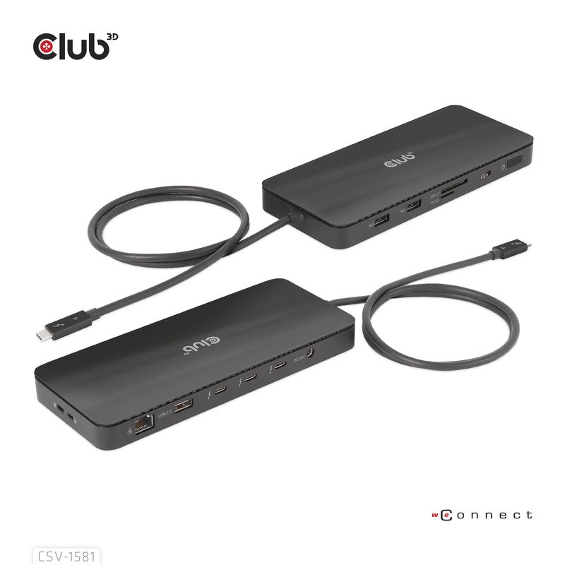 CLUB3D-CSV-1581-replicatore-di-porte-e-docking-station-per-notebook-Thunderbolt-4-Nero