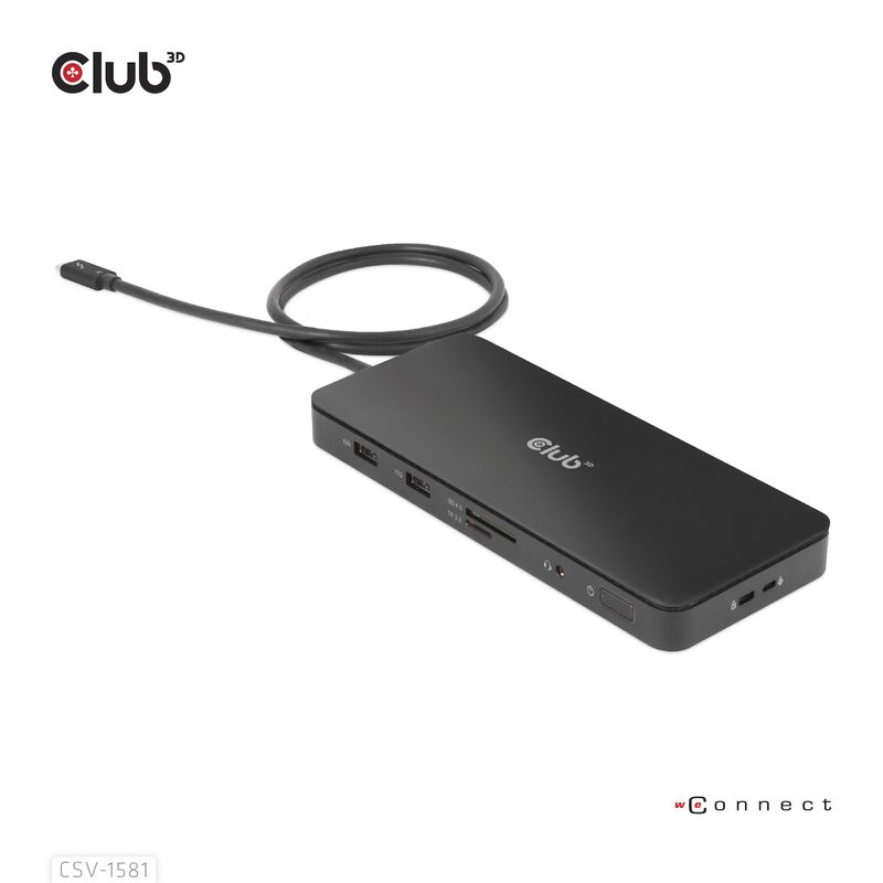 CLUB3D-CSV-1581-replicatore-di-porte-e-docking-station-per-notebook-Thunderbolt-4-Nero