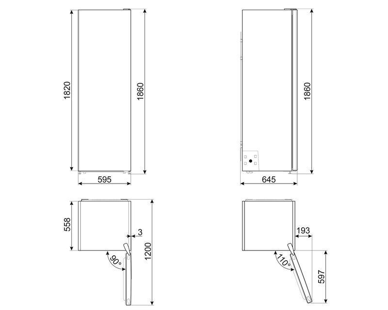 Smeg-FS18EV2HX-frigorifero-Libera-installazione-390-L-E-Stainless-steel