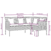 Divano-a-Forma-di-L-con-Cuscini-in-Polyrattan-Nero