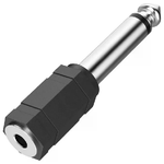 Hama 00205195 adattatore per inversione del genere dei cavi 3.5mm 6.3mm Nero, Argento