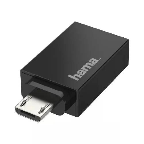 Hama Adattatore per tablet USB A 2.0 F/USB Micro B 2.0 M, OTG, nero