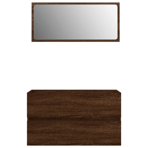 vidaXL-Set-Mobili-da-Bagno-2-pz-Rovere-Marrone-in-Legno-Multistrato