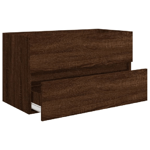 vidaXL-Set-Mobili-da-Bagno-2-pz-Rovere-Marrone-in-Legno-Multistrato