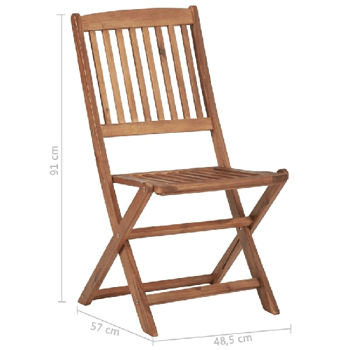 vidaXL-Sedie-da-Giardino-Pieghevoli-8-pz-in-Legno-Massello-di-Acacia