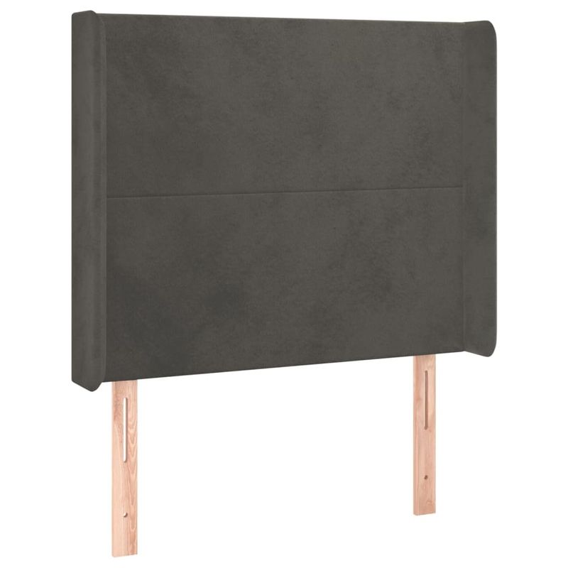 Testiera-ad-Orecchio-Grigio-Scuro-163x16x78-88-cm-in-Velluto