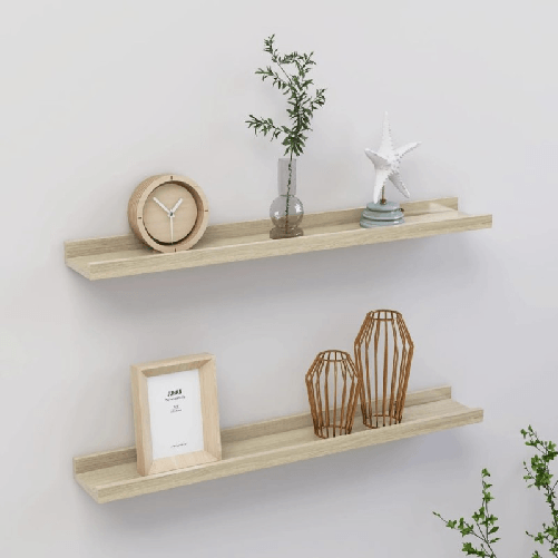 vidaXL-Mensole-da-Parete-2-pz-Rovere-Sonoma-60x9x3-cm