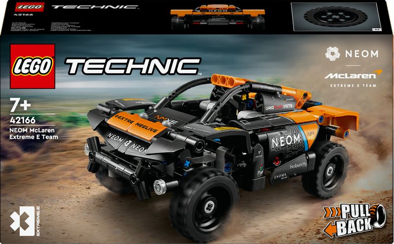 LEGO-Technic-42166-NEOM-McLaren-Extreme-E-Race-Car-Macchina-Giocattolo-con-Funzione-Pull-Back-Giochi-per-Bambini-di-7--Anni