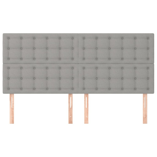 Testiera-4-pz-Grigio-Chiaro-90x5x78-88-cm-in-Tessuto