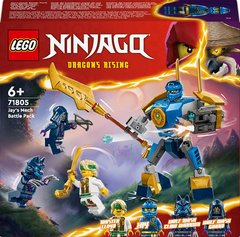 LEGO-NINJAGO-71805-Pack-Mech-da-Battaglia-di-Jay-Giochi-per-Bambini-6--Action-Figure-Giocattolo-da-Costruire-e-4-Minifigure