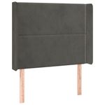 Testiera-a-LED-Grigio-Scuro-103x16x118-128cm-in-Velluto