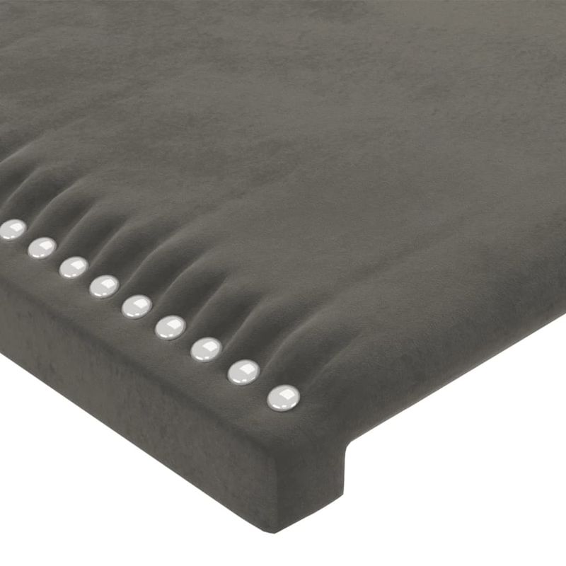 Testiera-a-LED-Grigio-Scuro-103x16x118-128cm-in-Velluto