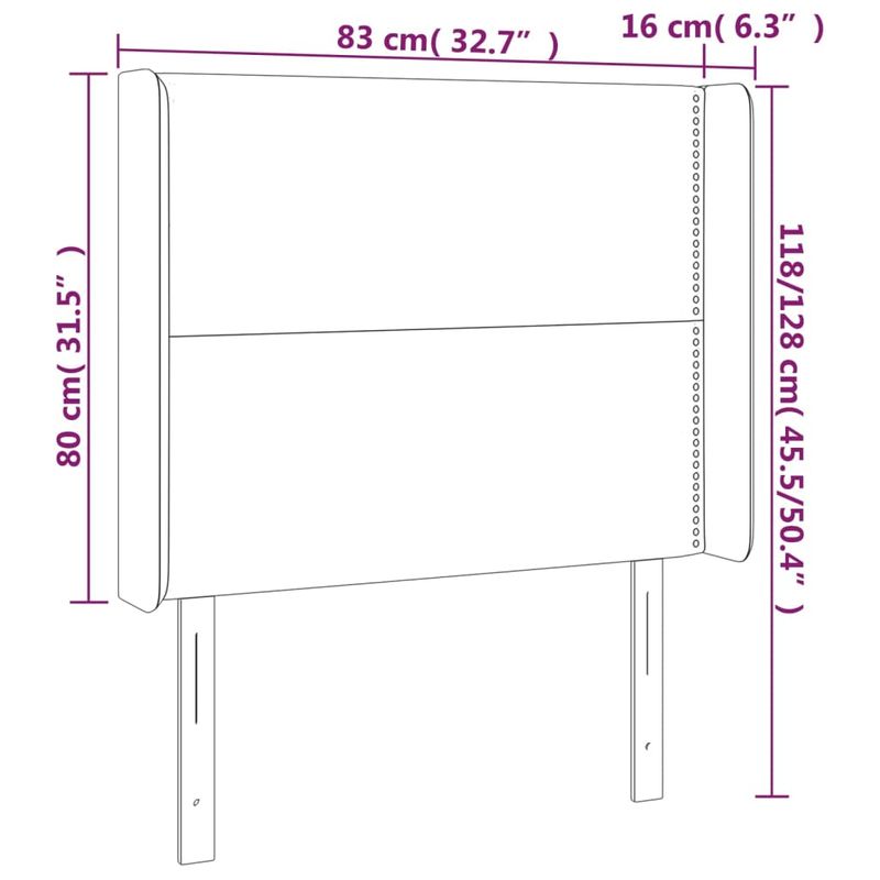 Testiera-a-LED-Grigio-Scuro-103x16x118-128cm-in-Velluto
