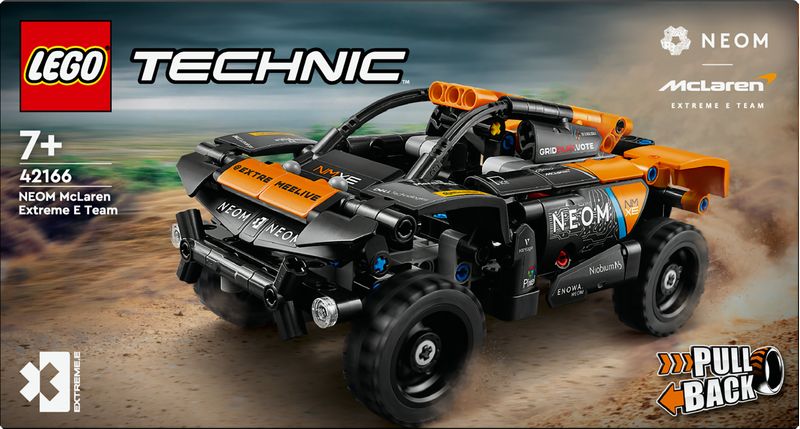 LEGO-Technic-42166-NEOM-McLaren-Extreme-E-Race-Car-Macchina-Giocattolo-con-Funzione-Pull-Back-Giochi-per-Bambini-di-7--Anni