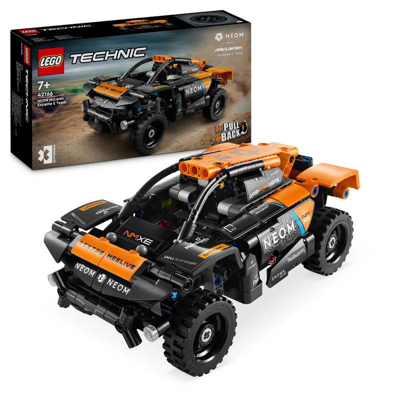 LEGO-Technic-42166-NEOM-McLaren-Extreme-E-Race-Car-Macchina-Giocattolo-con-Funzione-Pull-Back-Giochi-per-Bambini-di-7--Anni