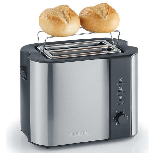 Severin-AT-2589-tostapane-2-fetta-e-800-W-Nero-Acciaio-inossidabile