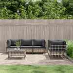 Set-Divani-da-Giardino-6-pz-con-Cuscini-Antracite-in-Polyrattan