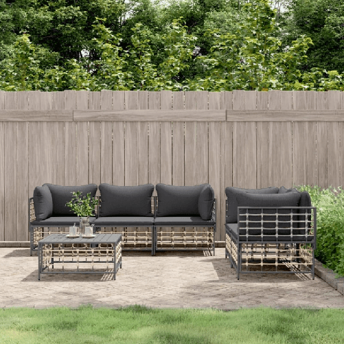 Set-Divani-da-Giardino-6-pz-con-Cuscini-Antracite-in-Polyrattan