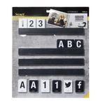 Securit Kit Mensola portamessaggi Nero + 169 tessere Letter Board Securit