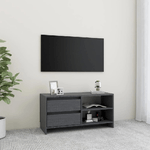 vidaXL-Mobile-Porta-TV-Grigio-80x31x39-cm-in-Legno-Massello-di-Pino