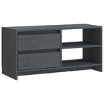 vidaXL-Mobile-Porta-TV-Grigio-80x31x39-cm-in-Legno-Massello-di-Pino