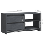 vidaXL-Mobile-Porta-TV-Grigio-80x31x39-cm-in-Legno-Massello-di-Pino