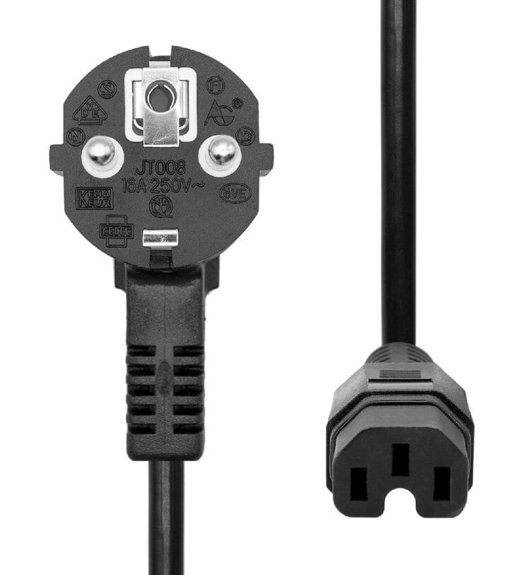 ProXtend-PC-FAC15-0005-cavo-di-alimentazione-Nero-05-m-Spina-di-alimentazione-di-tipo-F-Accoppiatore-C15