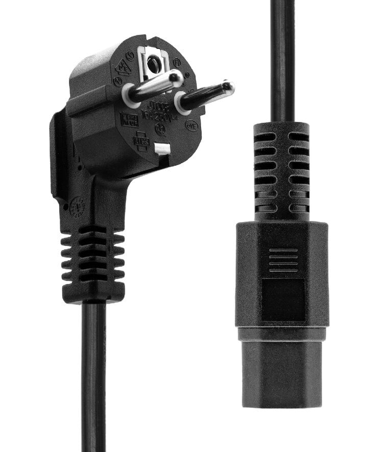 ProXtend-PC-FAC15-0005-cavo-di-alimentazione-Nero-05-m-Spina-di-alimentazione-di-tipo-F-Accoppiatore-C15
