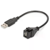 Digitus-Modulo-Keystone-Usb-2.0-Femmina-Femmina-con-Cavo-16cm-per-Placche-a-Muro-o-Pannelli-Patch