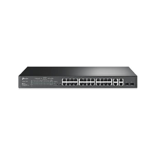 TP-Link-JetStream-TL-SL2428P-switch-di-rete-Gestito-L2-Fast-Ethernet--10-100--Supporto-Power-over-Ethernet--PoE--1U-Nero