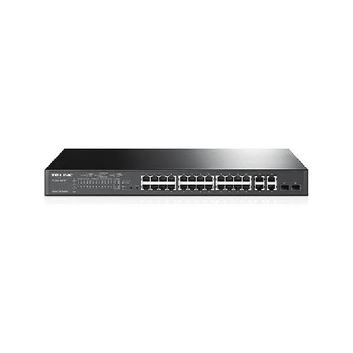 TP-Link-JetStream-TL-SL2428P-switch-di-rete-Gestito-L2-Fast-Ethernet--10-100--Supporto-Power-over-Ethernet--PoE--1U-Nero