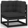 vidaXL-Set-Divani-da-Giardino-9-pz-con-Cuscini-Massello-di-Pino-Nero