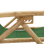 vidaXL-Sedia-Reclinabile-Relax-Verde-in-Bambu-e-Tessuto