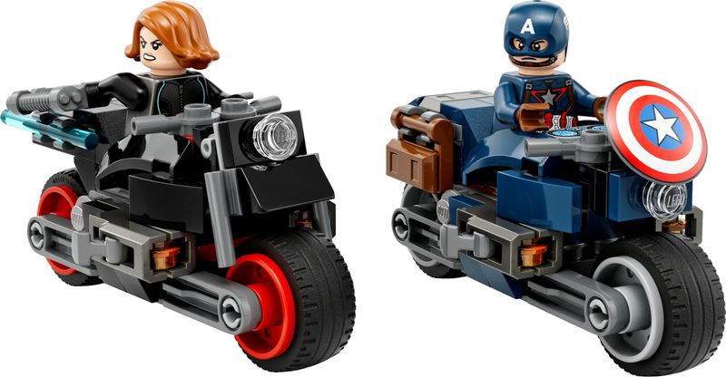 LEGO-Marvel-76260-Motociclette-di-Black-Widow-e-Captain-America-Set-Avengers-Age-of-Ultron-con-2-Supereroi-e-Moto-Giocattolo