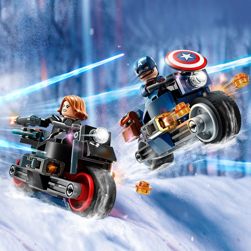 LEGO-Marvel-76260-Motociclette-di-Black-Widow-e-Captain-America-Set-Avengers-Age-of-Ultron-con-2-Supereroi-e-Moto-Giocattolo