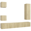 vidaXL-Set-Porta-TV-5-pz-Rovere-Sonoma-in-Truciolato