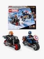 LEGO-Marvel-76260-Motociclette-di-Black-Widow-e-Captain-America-Set-Avengers-Age-of-Ultron-con-2-Supereroi-e-Moto-Giocattolo